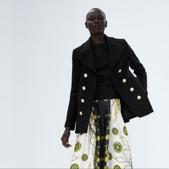 Double Breasted Wool Peacoat - Picture 1 of 12